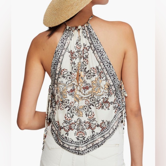 Free People Sofia Print Halter Top - Picture 2 of 4